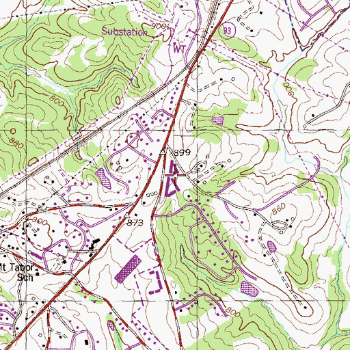 Topographic Map of Isaqueena Village, SC