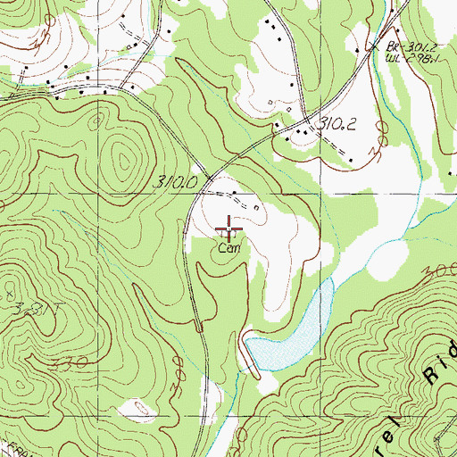 Topographic Map of Johnston Cemetery, SC