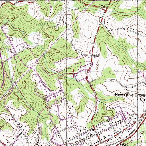 Topographic Map of Kelcar Acres, SC