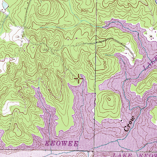 Topographic Map of Keowee School (historical), SC