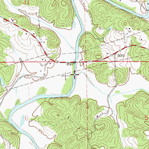 Topographic Map of Owen Creek, AL