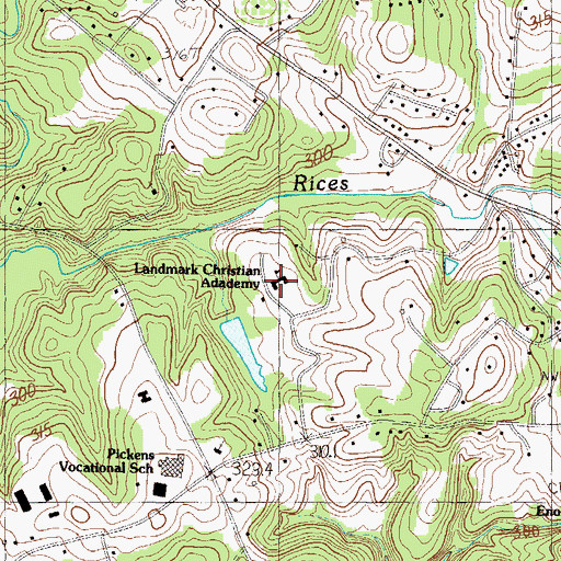 Topographic Map of Landmark Christian Academy, SC