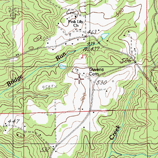 Topographic Map of Owens Cemetery, AL