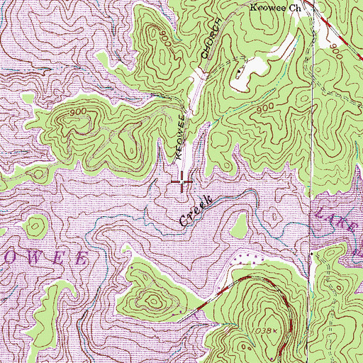 Topographic Map of Mile Creek Landing, SC