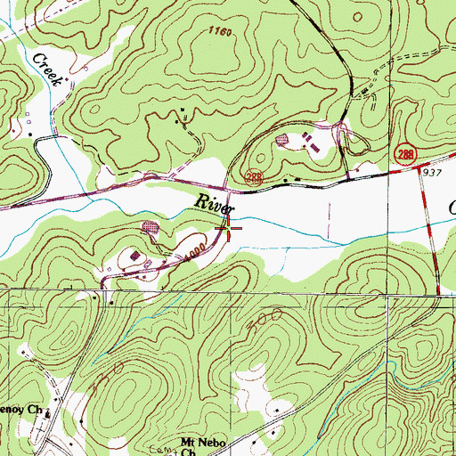 Topographic Map of Miracle Hill School, SC