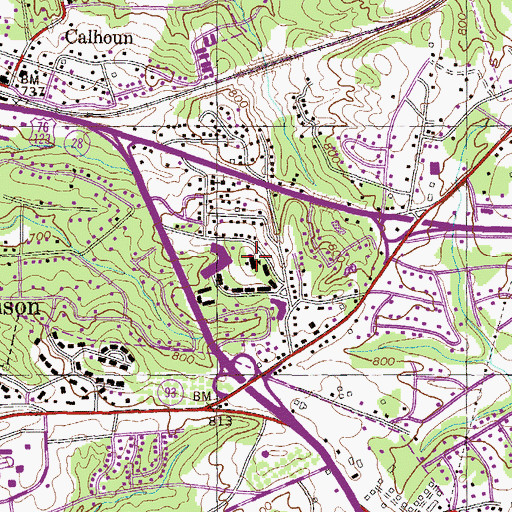 Topographic Map of Morrison Elementary School, SC