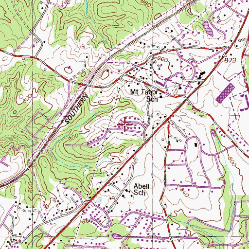 Topographic Map of Mountain Estates, SC