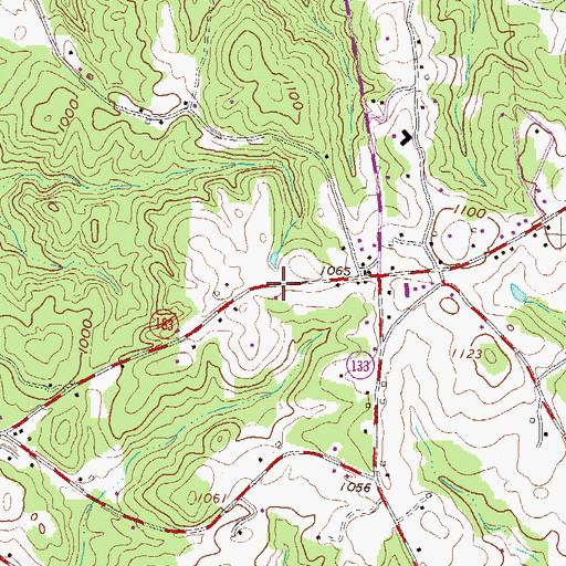 Topographic Map of Mountain View School (historical), SC