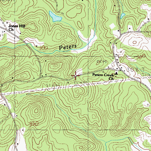 Topographic Map of Peters Creek School (historical), SC