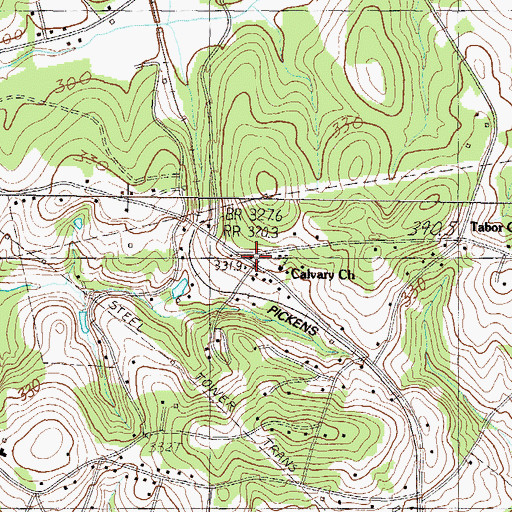 Topographic Map of Piney Grove Church (historical), SC