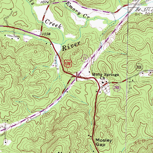 Topographic Map of Prices Store (historical), SC