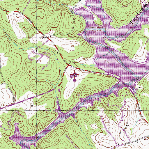 Topographic Map of R C Edward Junior High School, SC