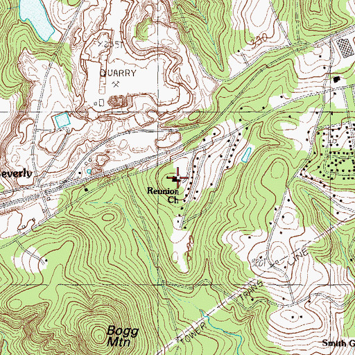 Topographic Map of Reunion Church, SC