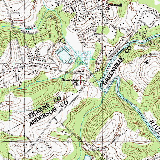 Topographic Map of Riverview Church, SC