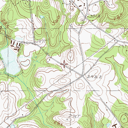 Topographic Map of Smithfields, SC