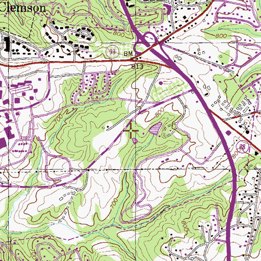 Topographic Map of South Carolina State Botanical Gardens, SC
