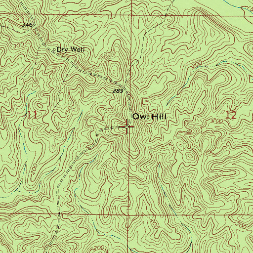 Topographic Map of Owl Hill, AL