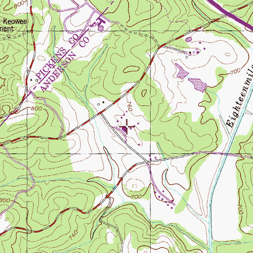 Topographic Map of T Ed Garrison Livestock Arena, SC