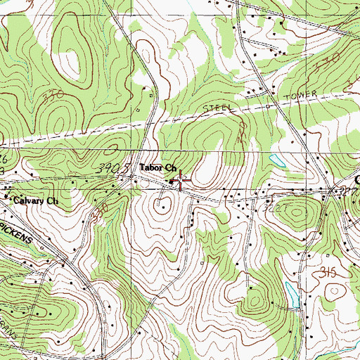 Topographic Map of Tabor Cemetery, SC