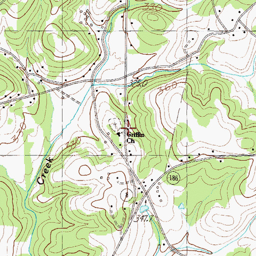 Topographic Map of Town Creek School (historical), SC
