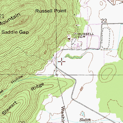 Topographic Map of Owl Hollow, AL