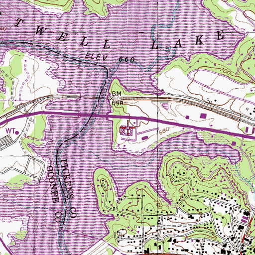 Topographic Map of University Square Shopping Center, SC