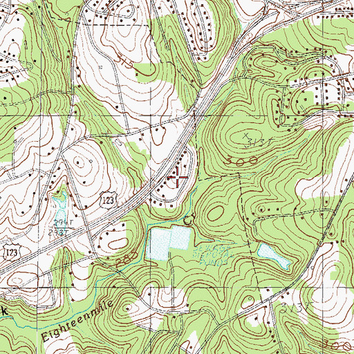 Topographic Map of Vista Heights, SC