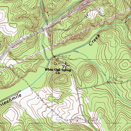 Topographic Map of White Oak School (historical), SC