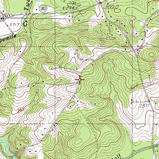 Topographic Map of Wolf Creek School (historical), SC