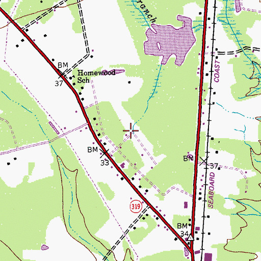Topographic Map of Anderson Chapel (historical), SC