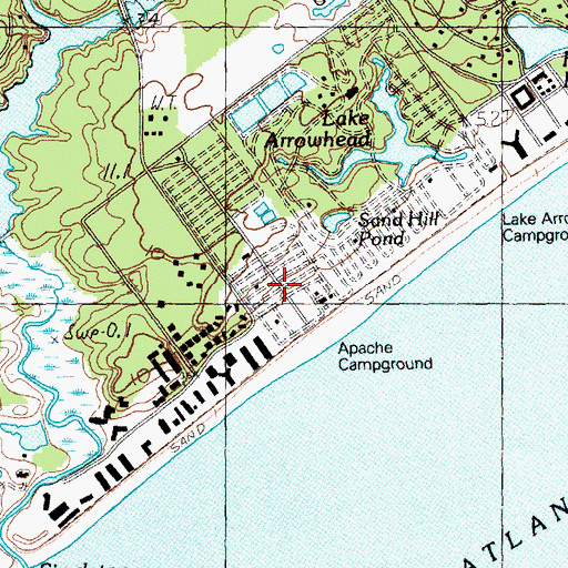 Topographic Map of Apache Campground, SC