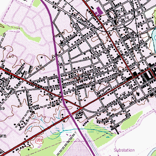 Topographic Map of Bethel African Methodist Episcopal Zion Church, SC