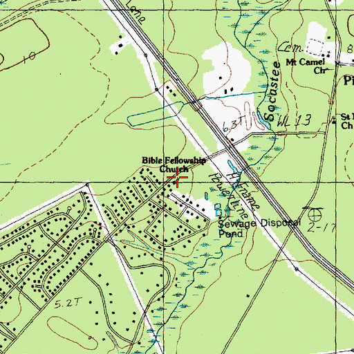 Topographic Map of Bible Fellowship Church, SC