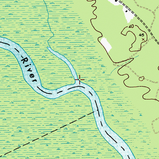 Topographic Map of Bradley Branch, SC
