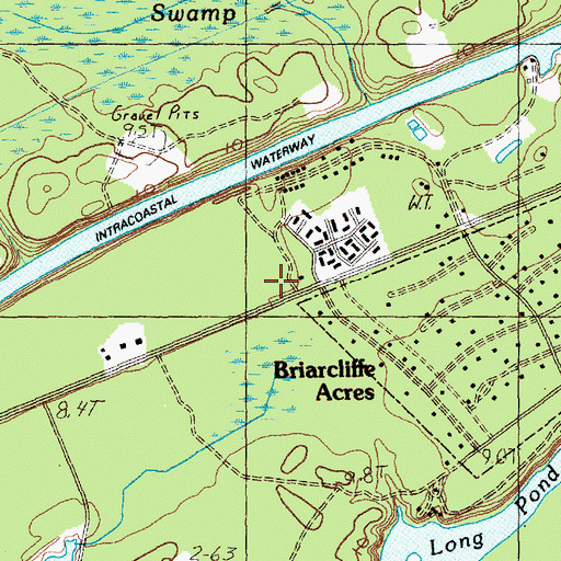 Topographic Map of Briarcliffe Mall Shopping Center, SC