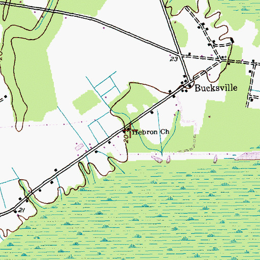 Topographic Map of Buck Graveyard, SC