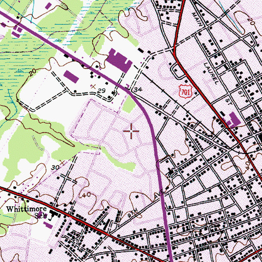 Topographic Map of Buckwood, SC