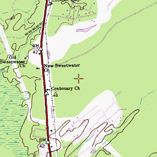 Topographic Map of Burning Ridge, SC