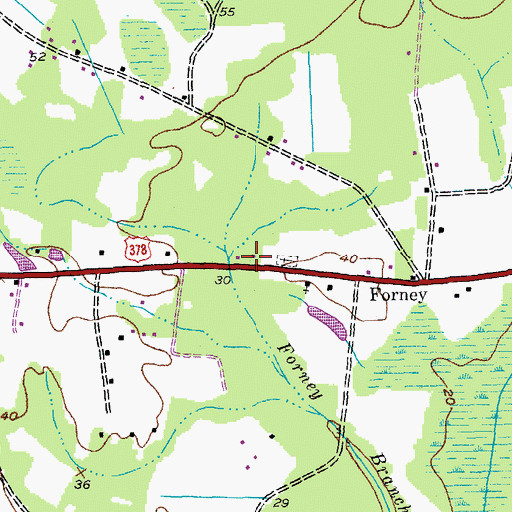 Topographic Map of Cedar Grove Church (historical), SC