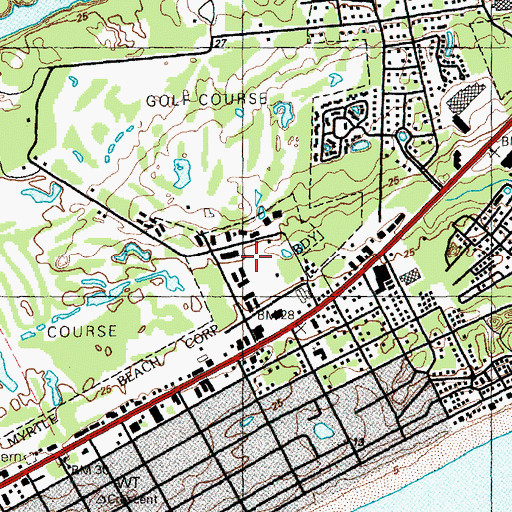 Topographic Map of Central Park, SC
