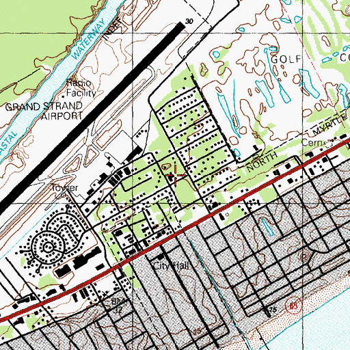 Topographic Map of Church of God, SC