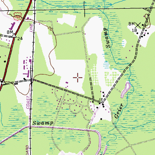 Topographic Map of Conway Golf Course, SC