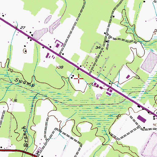 Topographic Map of Conway High School, SC