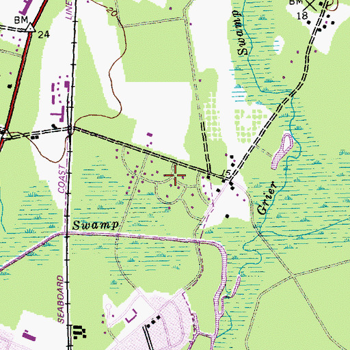 Topographic Map of Country Club Forest, SC