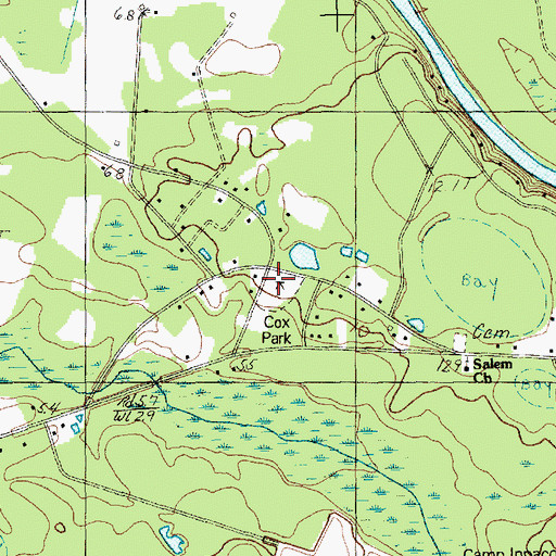 Topographic Map of Cox Park, SC