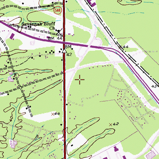 Topographic Map of Crosswinds, SC