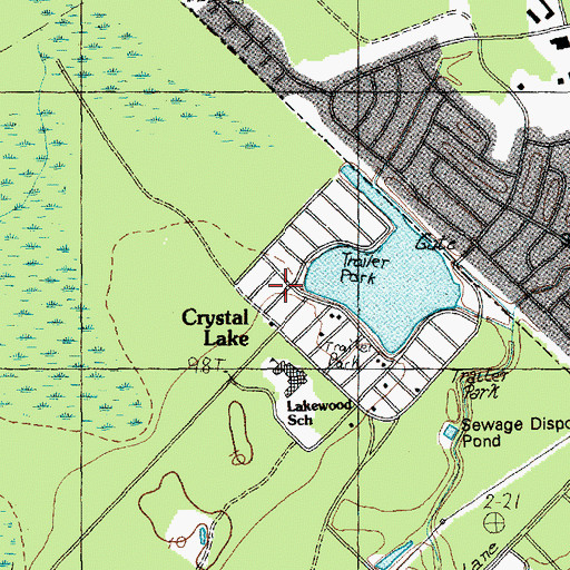 Topographic Map of Crystal Lake, SC