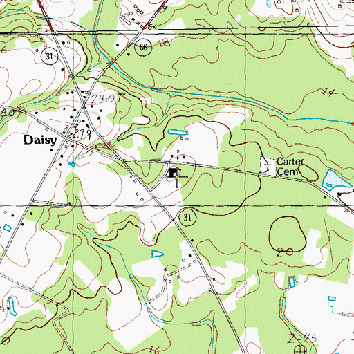 Topographic Map of Daisy Elementary School, SC