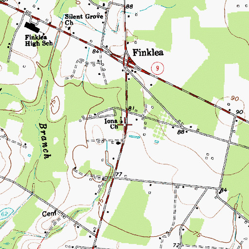 Topographic Map of Finklea School (historical), SC