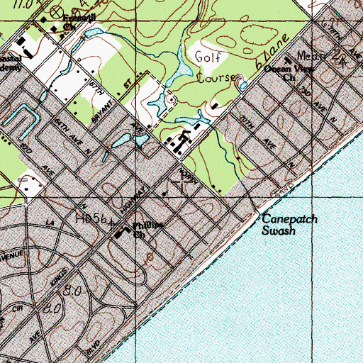 Topographic Map of First Church of Christ Scientist, SC